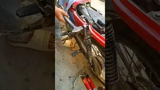 bike repair/Bike Shocker Adjust । जुगाड 🔥#shorts