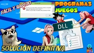 Como 🆂🅾🅻🆄🅲🅸🅾🅽🅰🆁 Todos Los Errores De Archivos .DLL