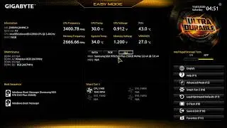 Quick Bios Overview Gigabyte Gaming X Z490m matx motherboard with locked CPU and RAM 1 of 2