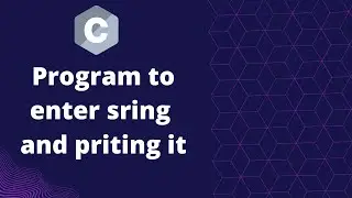 C program to input a string and print it