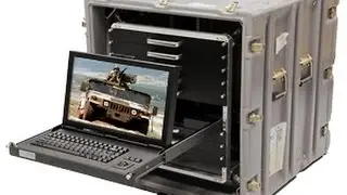 SlimLine 1U – Rugged Flip-up LCD Monitor/Keyboard