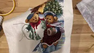 Вышивка крестом. Сапожок 