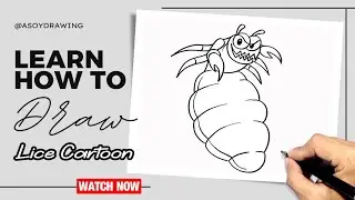 How to draw Lice Cartoon Easy
