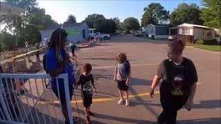 Jaydon's first bus ride to kindergarten