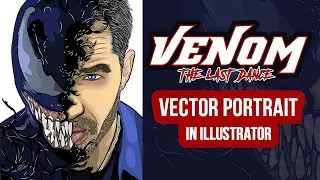 How to Create a Venom Vector Portrait in Illustrator | Step-by-Step Tutorial