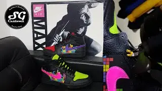 Tetris x Air Jordan 1 Mid sneakers customization