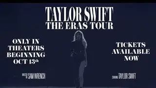 Taylor Swift Eras Tour in theatres stating October 13