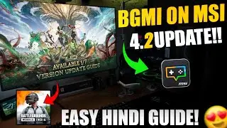 BGMI 4.2 Play on PC | MSI App Player Pie64 bit | Ultra + HDR 120Fps | New Update 