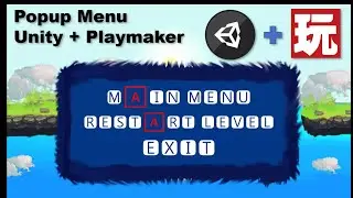 2D Platformer with Unity and Playmaker - Pop-up Menu