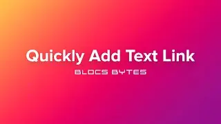 How to Quickly Add a Text Link