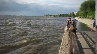 Астрахань. Набережная во время "большой воды"