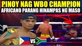 PINOY PARANG HINAMPAS NG MASO SA R2 ANG AFRICAN PARA SA WBO BELT | GRABE!