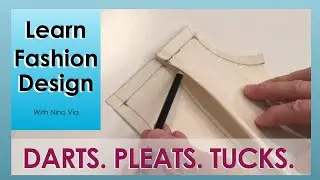 How To Draft Darts, Pleats, Tucks ~ What Is The Difference ~ Pattern Making  Tutorial ~ Study Online