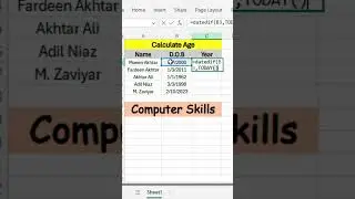 📊 How to Calculate Age in Years Using Excel Formula!
