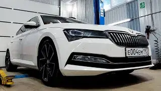 SKODA SUPERB, замена и регулировка амортизаторов KW V2 COMFORT 🔧