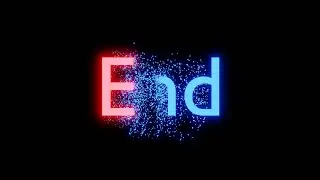 End Text Animation Black Screen, Animated End Text, Free Stock Footage