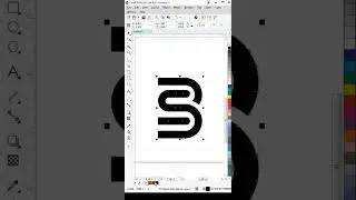 Letter BS Logo Design in Coreldraw #shortvideo #shorts