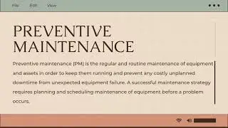 Preventive Maintenance On Computer System