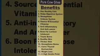 Cow Ghee 10 Benefits
