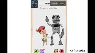 Brain Test All Star IQ Boost Level 54 Stop The Evil Robot. Walkthrough