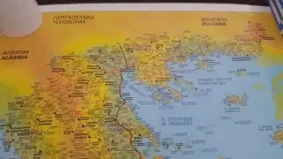 Map of Greece in Greek and English. Marietta Greek Festival.