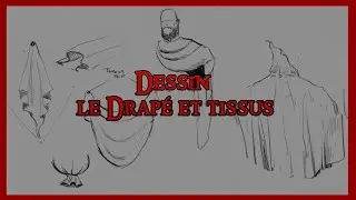 Dessin le Drapé et tissus