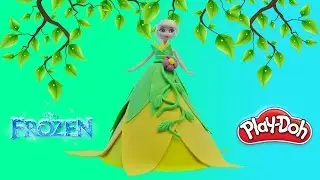 Куклы Холодное сердце Платье из пластилина Плей До для Эльзы на Экофестиваль