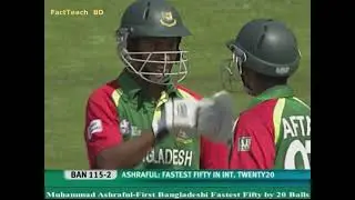 Muhammad Ashraful. First Bangladeshi Fastest Fifty by 20 Balls.