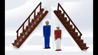 ESCADA MADEIRA SOLIDWORKS