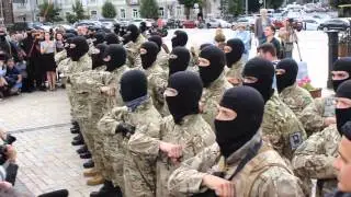 New Recruits Azov Battalion Take Oath. 23 June 2014 (Kiev, Sofiyskaya Ploshad)