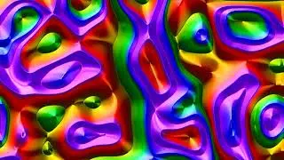 Metallic Rainbow Patterns | Retro Screensaver/Background [1 Hour, 4K]