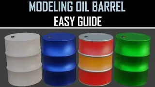 how to model oil barrel in blender 2.81 [REAL TIME]