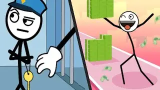 THIEF PUZZLE vs MONEY RACE - New Levels Mega UPDATE Satisfying Double Gameplay STICKMAN Puzzle ios