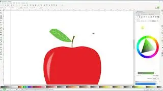 Inkscape Red Apple Drawing