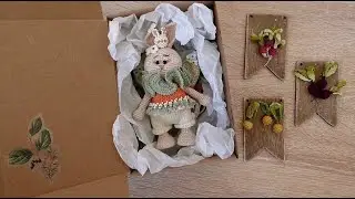 Авторская игрушка в стиле тедди. Пасхальный кролик. Миниатюрная игрушка