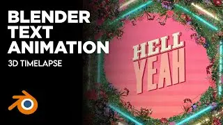 Blender 3D Typography Animation - Timelapse