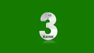 3D Ranks Green Screen, 3D Numbers Green Screen