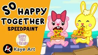 Giggles and Cuddles - So Happy Together - Happy Tree Friends [SPEEDPAINT]