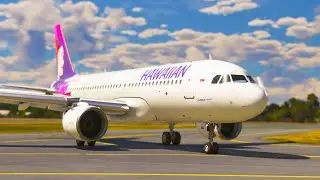 CRASH LANDING?! Hawaiian Airlines Airbus A320 SCARY Flight at Sunshine Coast!
