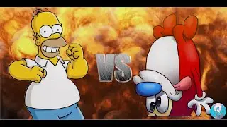 MUGEN - Request - Homer VS Stimpy (Details in Description)