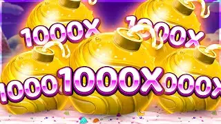 FIVE 1000X BOMBS On SWEET BONANZA 1000 SLOT!!