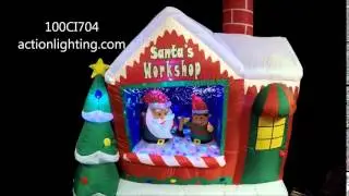 100CI704 Santa's workshop Christmas Inflatable