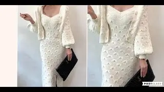 Потрясающий узор для жакета, кардигана, платья...