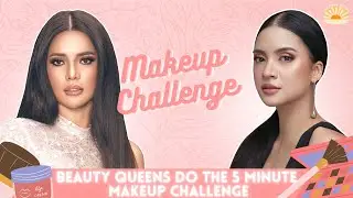 Beauty Queens Leren Mae Bautista and Isabel De Los Santos 5 Min Makeup Challenge | The Sunny Side Up