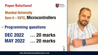 8051 | ARM | Exam Programs | Sem 4 Mumbai EXTC | Microcontrollers | Bharat Acharya Education