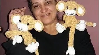 Monos a crochet  (técnica amigurumi) Sujetadores de cortinas