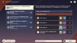 Realm of Tempered Valor Day 1 (Floor 20+) - Genshin Impact 5.4 Event