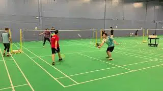 NJ 2021/4/19 badminton game 2: Jing/Allan vs. YZ/Tom