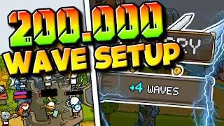 Grow Castle Lightning & Town Archer Build | 200k Waves Progression