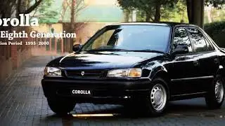 Одиннадцать поколений Toyota Corolla за 15 секунд